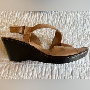 Born Tan Leather Sandals